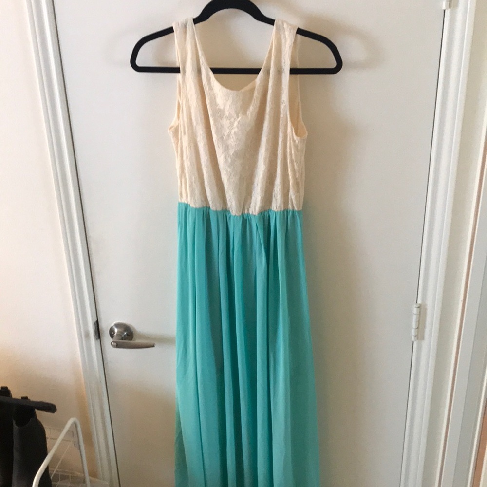 Maxi Dress with Lace Top